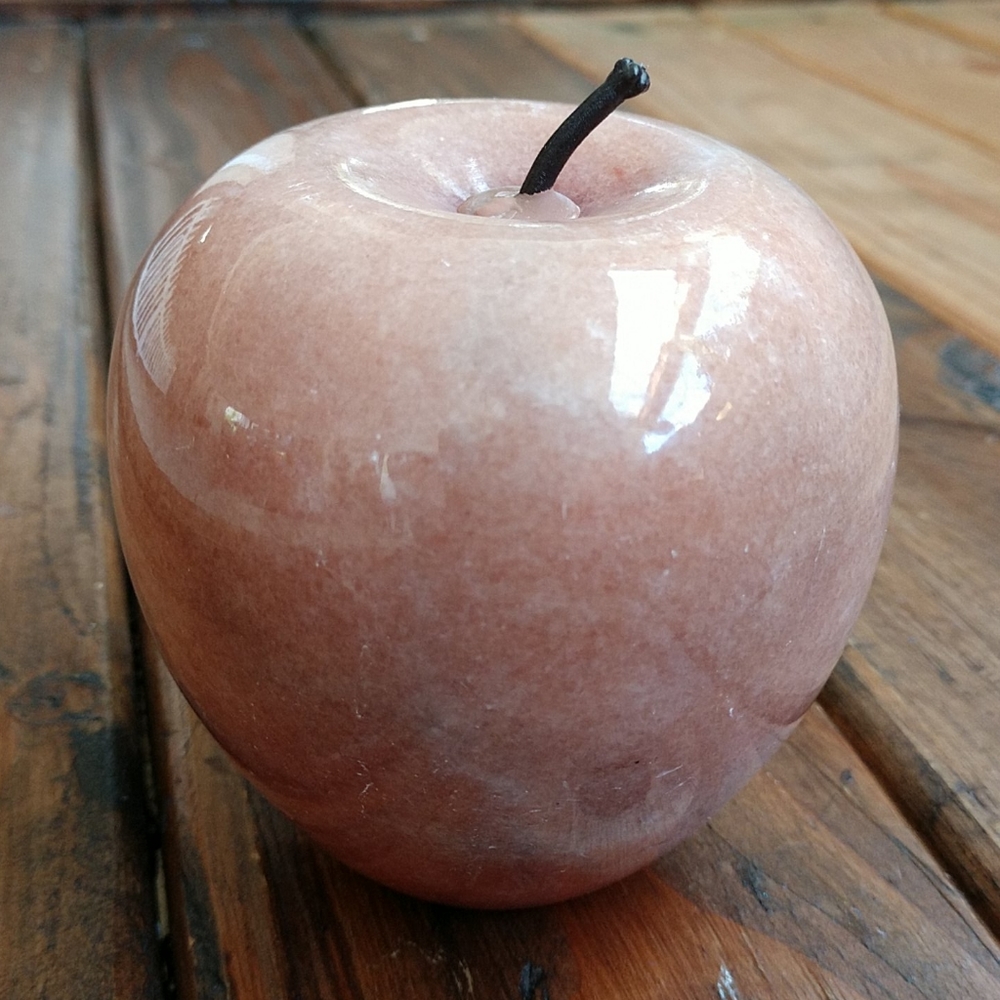 Vtg Stone Granit Marble Apple Paperweight